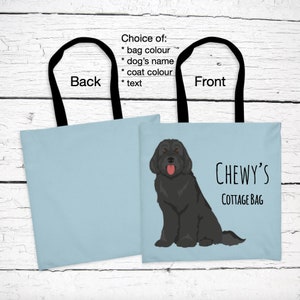 Labradoodle tote bag personalized