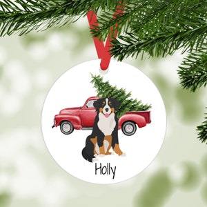 Bernese Mountain Dog ornament personalized