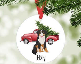 Bernese Mountain Dog ornament personalized