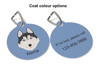 Siberian Husky ID Tag Personalized