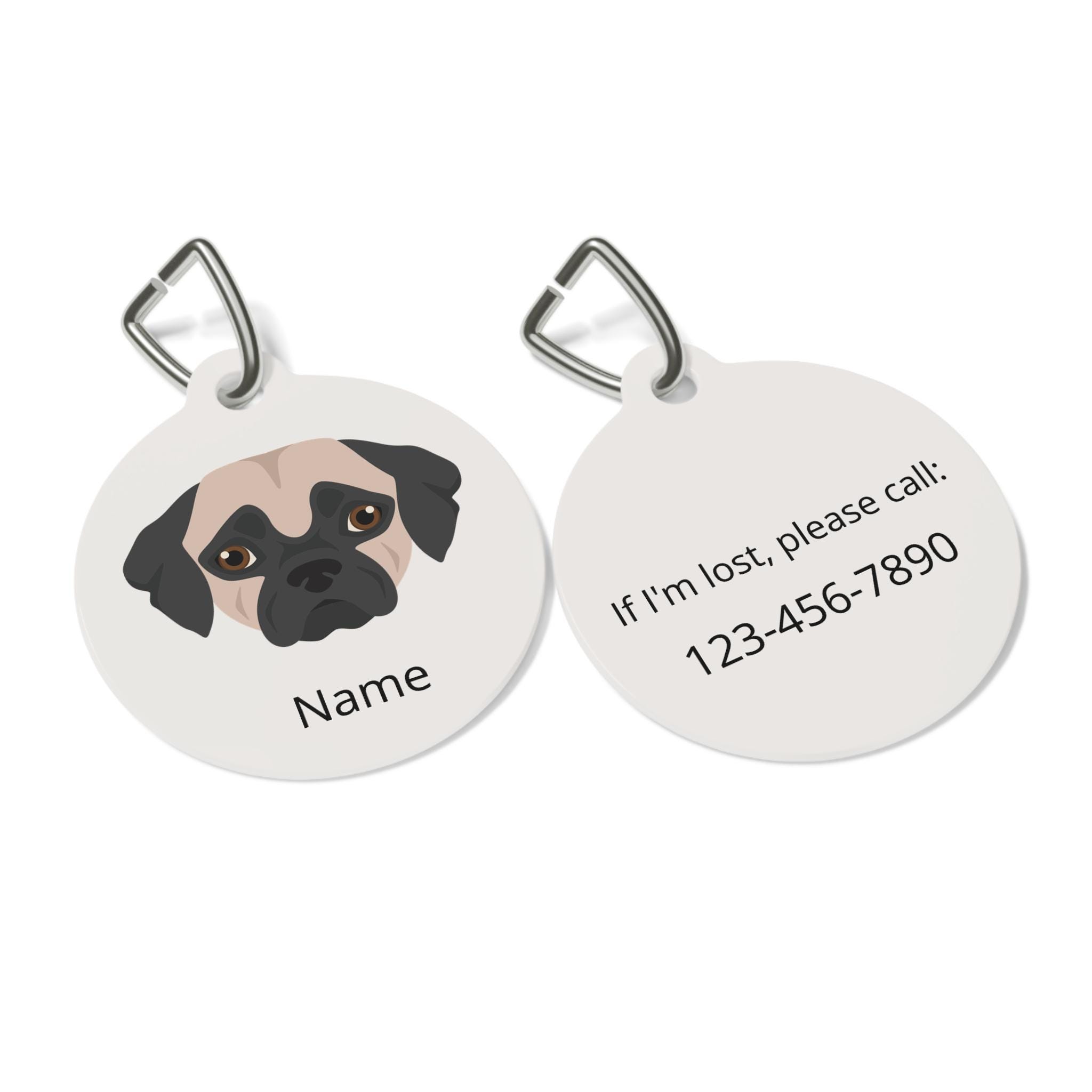 Chug (chihuahua/pug Mix) ID Tag Personalized