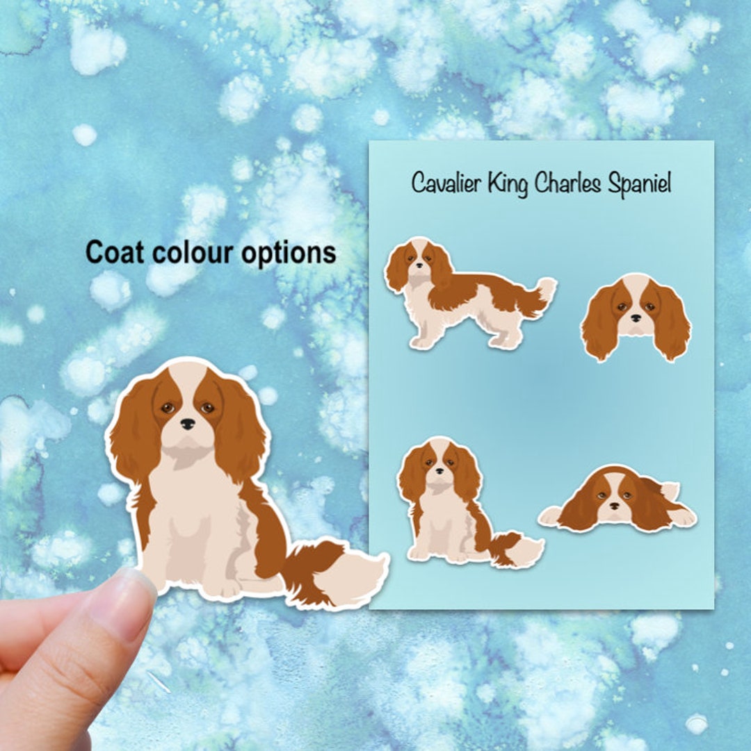 Cavalier King Charles Spaniel Vinyl Sticker Set - Etsy