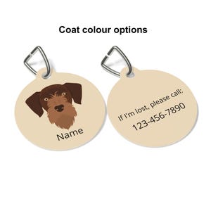German Wirehaired Pointer ID Tag Personalized