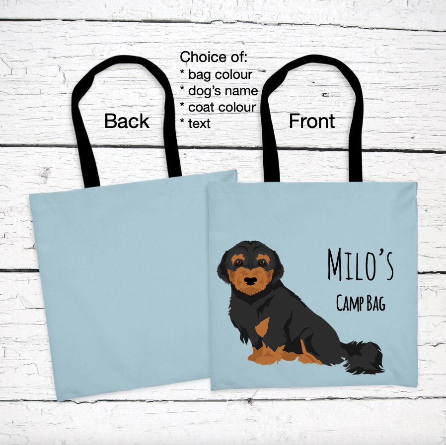 Doxiepoo (dachshund/poodle Mix) Tote Bag Personalized - Etsy