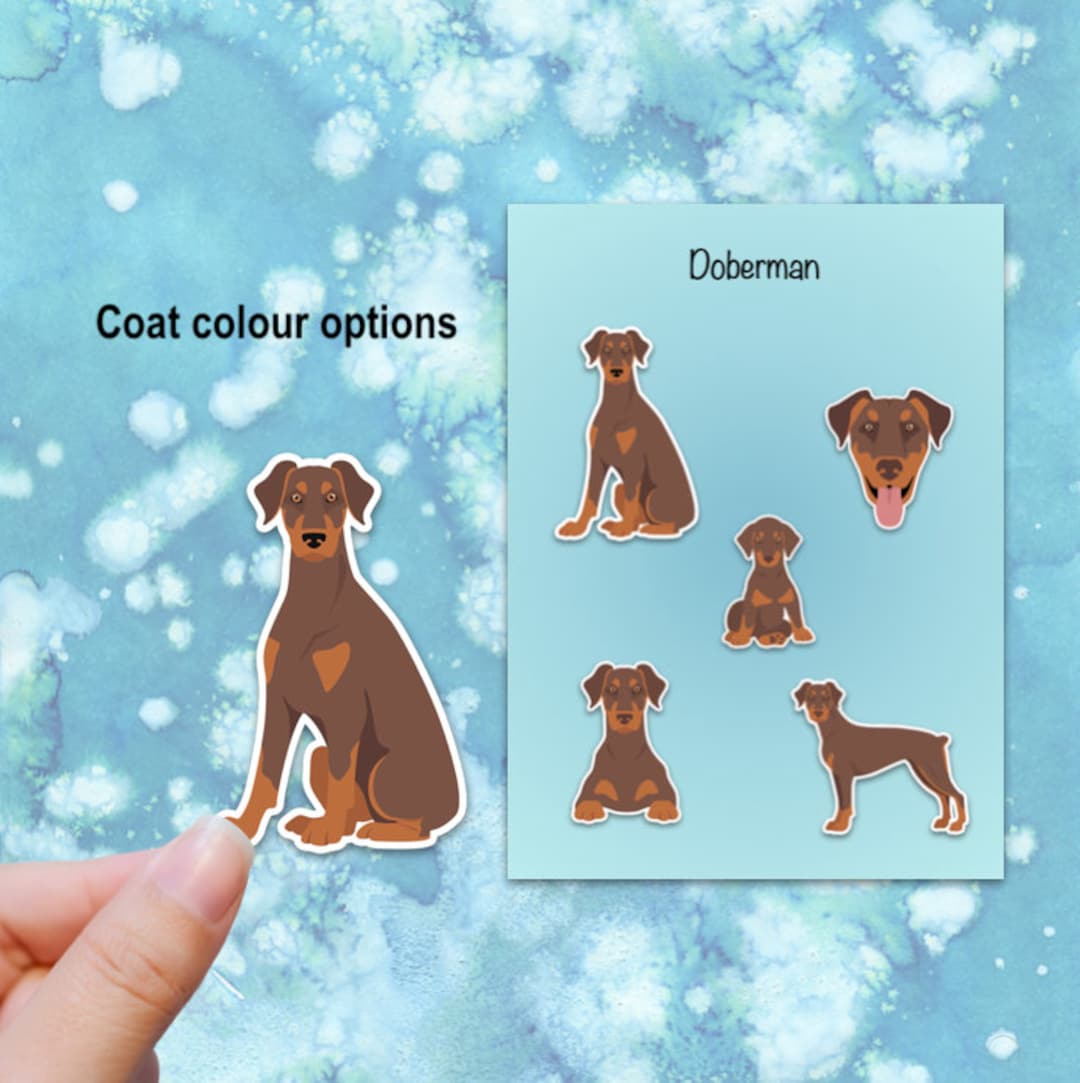 Doberman Pinscher (docked) Vinyl Sticker Set - Etsy