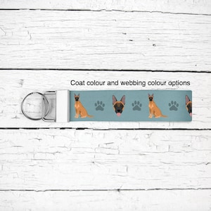 Belgian Malinois key wristlet