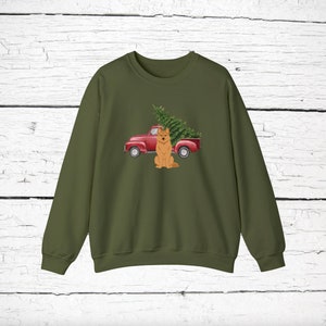 Finnish Spitz Red Truck Sweatshirt