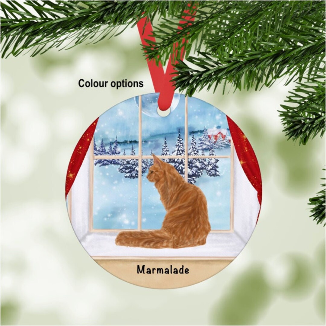 Maine Coon Cat Ornament Personalized Etsy