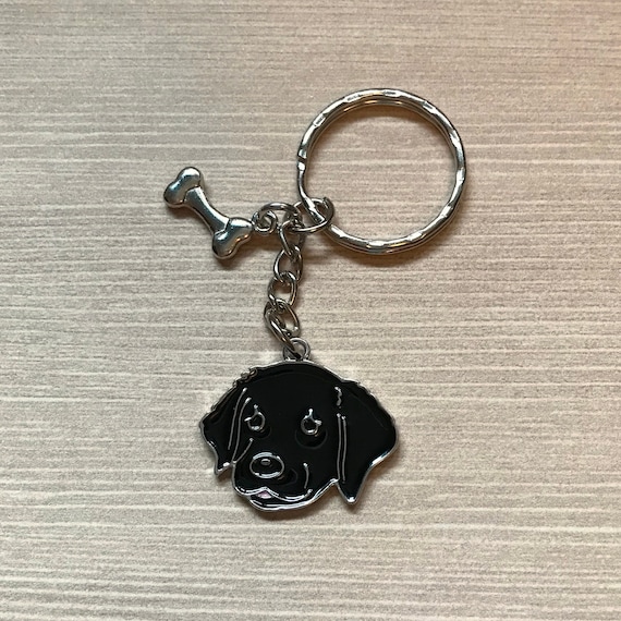 Labrador Retriever head enamel charm keychain Etsy