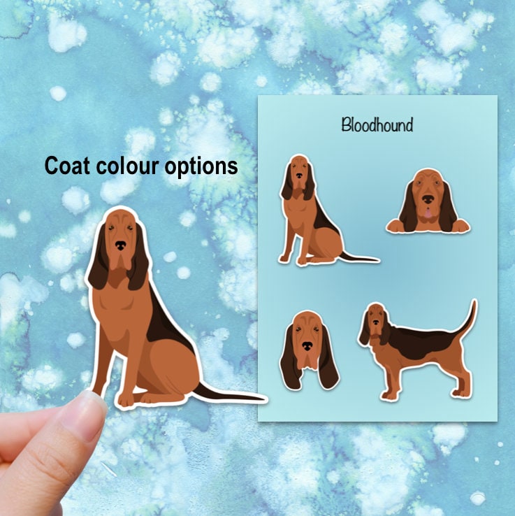 Bloodhound Vinyl Sticker Set - Etsy