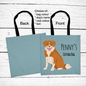 Nova Scotia Duck Tolling Retriever tote bag personalized