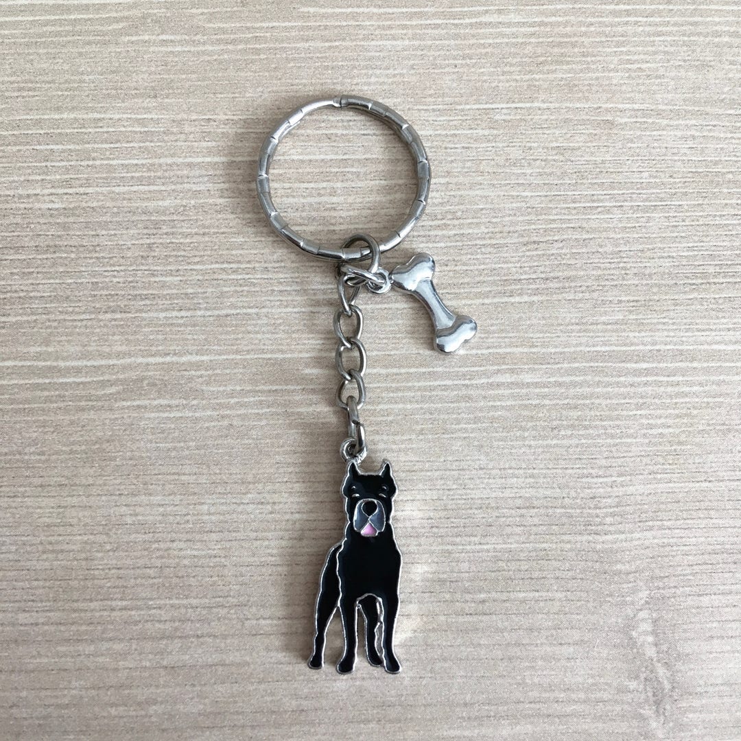Cane Corso Enamel Charm Keychain Etsy