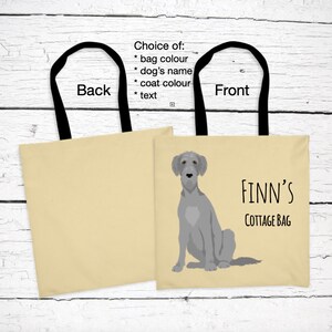 Irish Wolfhound tote bag personalized