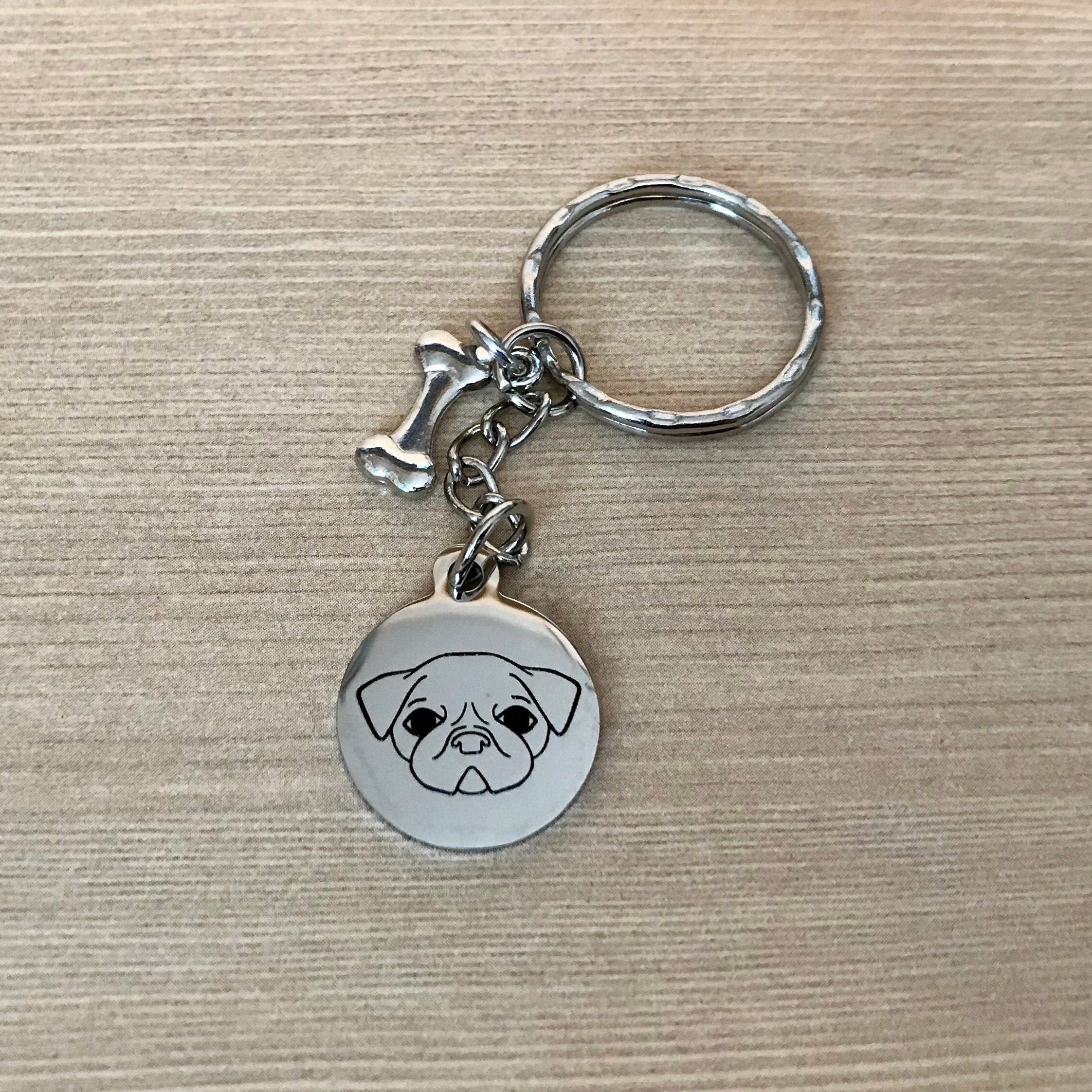 Pug keychain clearance