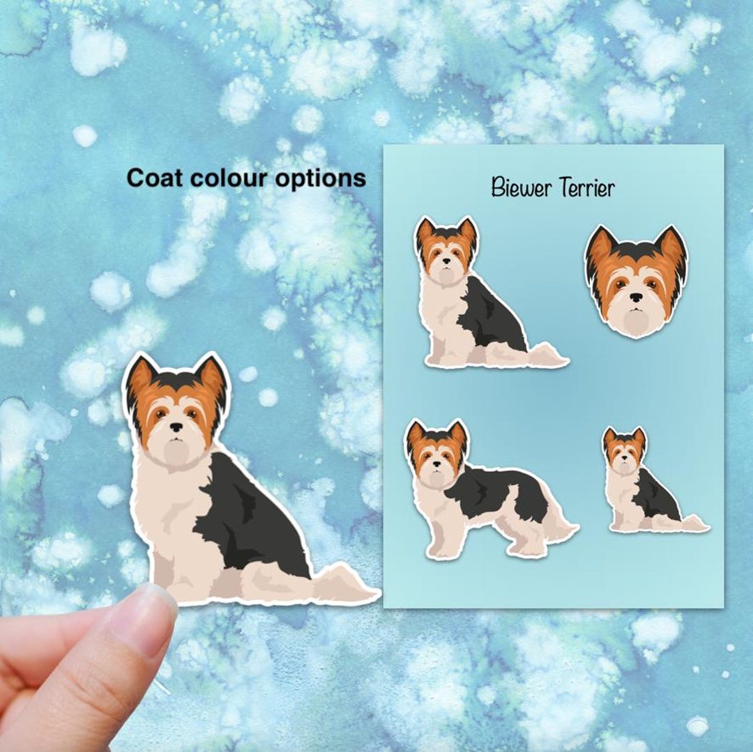 Perrier Sticker Biewer Terrier Vinyl Sticker Set - Etsy