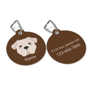 American Bulldog ID Tag Personalized