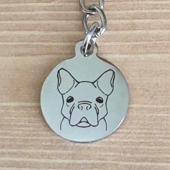 Frenchie Complex Shop Transparent French Bulldog Keychain