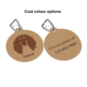 Dachshund (Longhaired) ID Tag Personalized