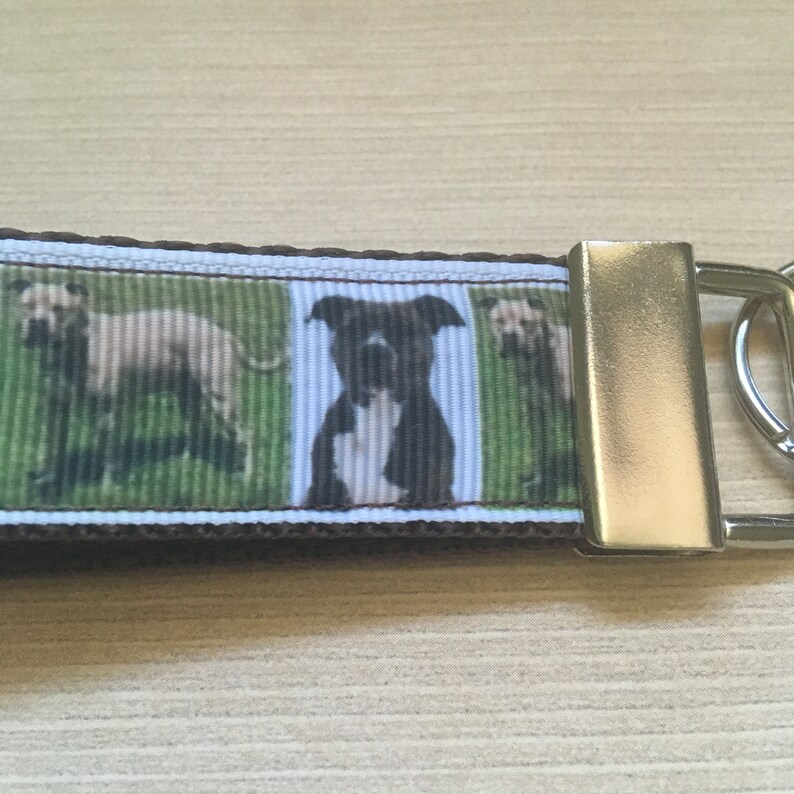 Pitbull key ring wristlet key fob Pit Bull key ring dog breed key fob wristlet