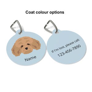 Miniature Poodle (puppy clip) ID Tag Personalized