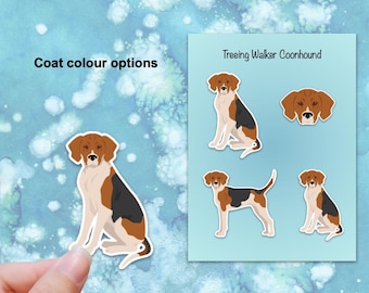 Treeing Walker Coonhound Vinyl Sticker Set