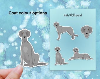 Irish Wolfhound Vinyl Sticker Set