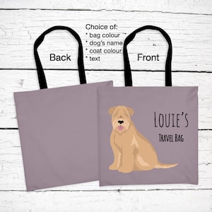 Soft Coated Wheaten Terrier tote bag personalized
