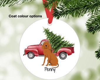 Redbone Coonhound ornament personalized