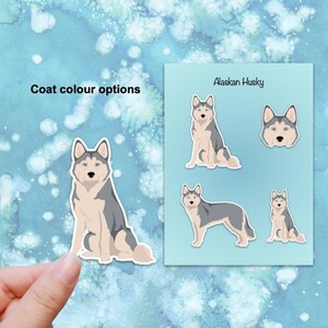 Alaskan Husky Vinyl Sticker Set