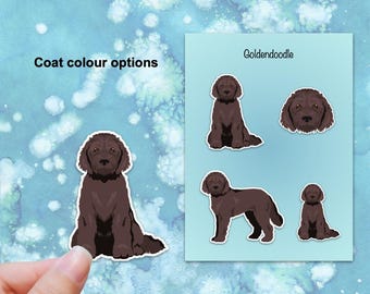 Goldendoodle Vinyl Sticker Set