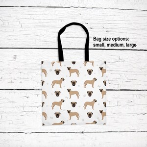 Bullmastiff pattern tote bag