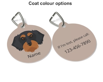 Dachshund (Wirehaired) ID Tag Personalized