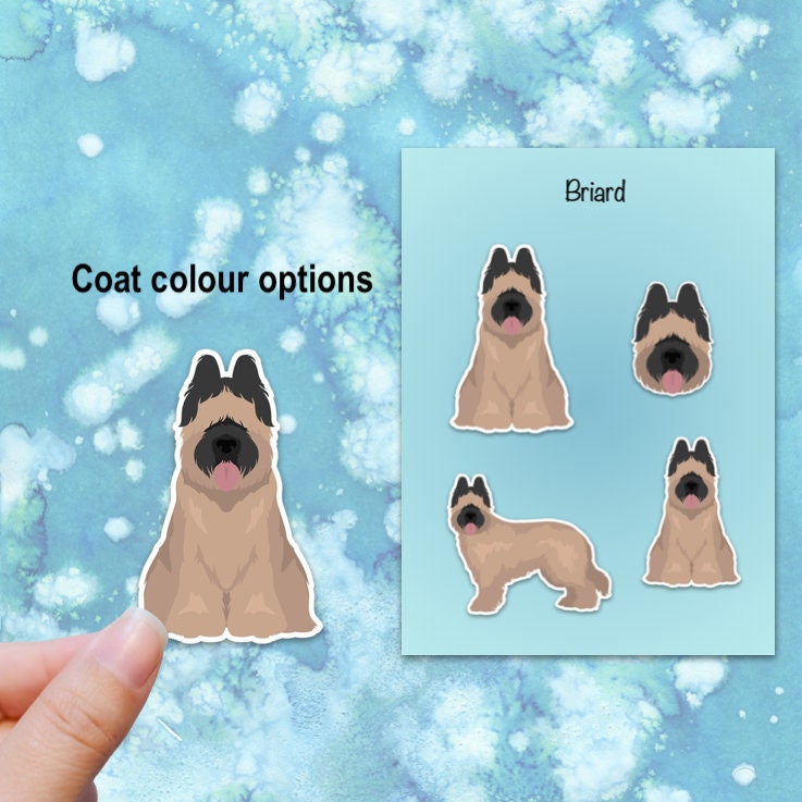 Briard Vinyl Sticker Set