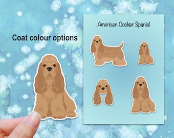 American Cocker Spaniel Vinyl Sticker Set