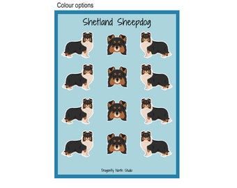 Shetland Sheepdog Vinyl Sticker Sheet