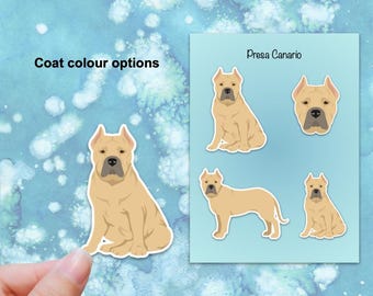 Presa Canario (cropped ears) Vinyl Sticker Set