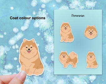 Pomeranian Vinyl Sticker Set