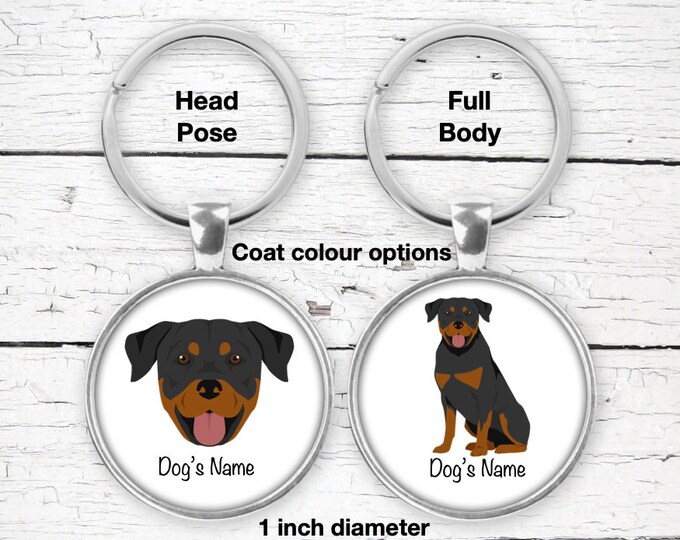 Rottweiler Keychain, Breeder Key Chain, Gift for Dog Mom Keyring