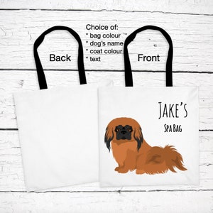 Pekingese tote bag personalized