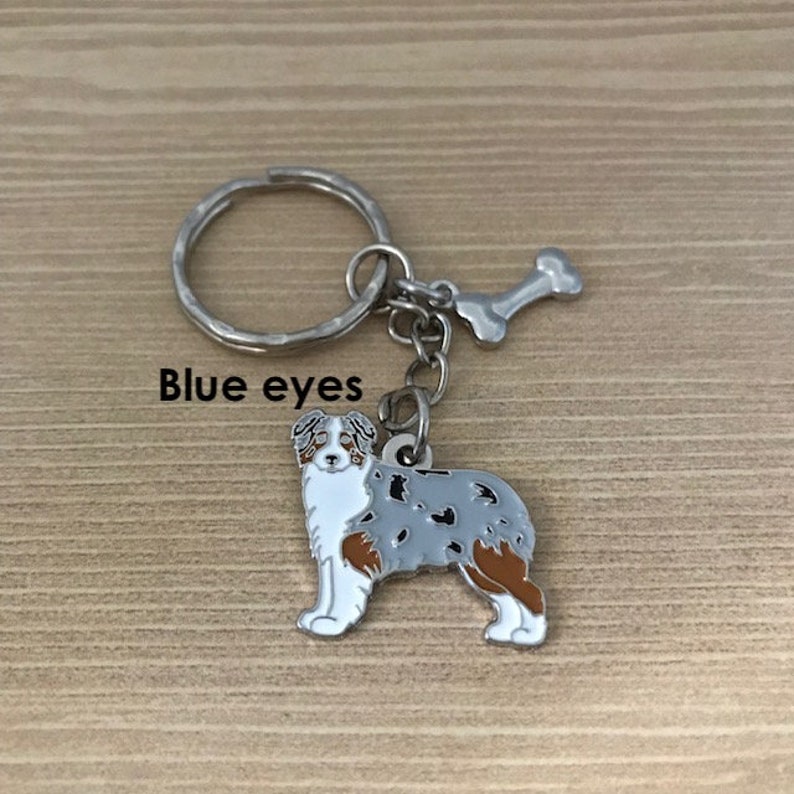 Australian Shepherd blue Merle Enamel Keychain Etsy