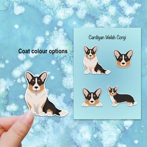 Ensemble d'autocollants en vinyle Welsh Corgi pour cardigan