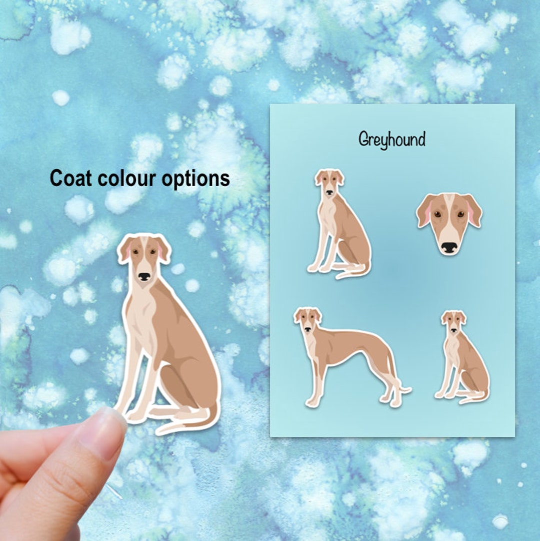 Greyhound Vinyl Sticker Set - Etsy