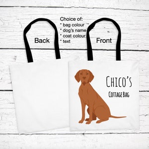 Vizsla tote bag personalized