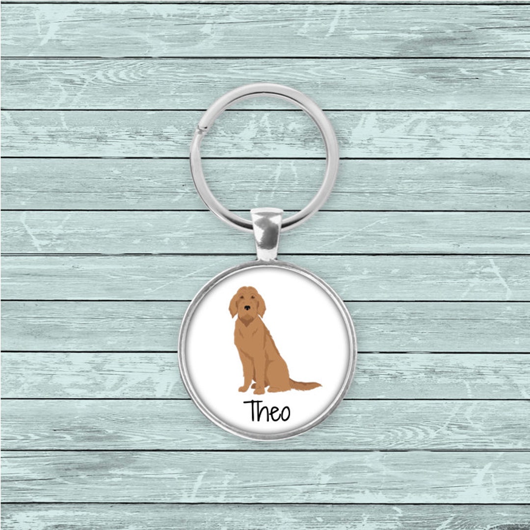 Goldendoodle Keychain Personalized Etsy