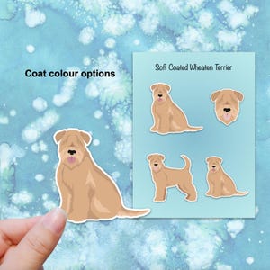 Soft Coated Wheaten Terrier Vinyl Sticker Set