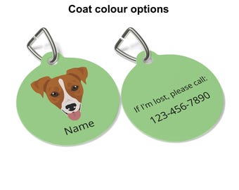 Jack Russell Terrier (smooth coat) ID Tag Personalized