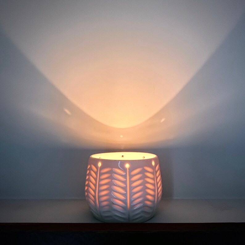 Handmade Porcelain Candle Holder Lantern Floral Design Etsy