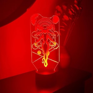 Darkhold Dream Walker Red Scarlet Witch Spell Book Color-Changing LED Lamp