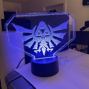 Legend of Zelda Hylian Triforce Wingcrest Color-Changing LED Lamp