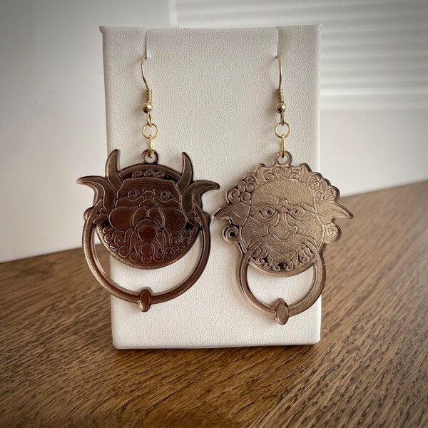 Retro Silver Earrings in Labyrinth Design main image 1